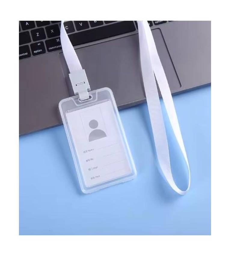 11.2 x 7 cm Porte-carte de travail  en plastique transparent , pour carte d'identité et carte de crédit et carte visite